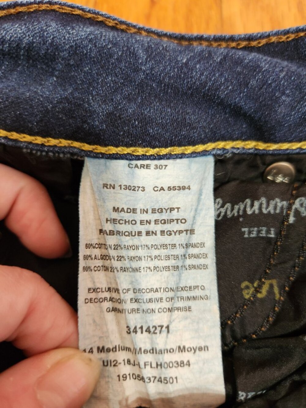 Lee Curvy Fit Rebel Bootcut Jeans Size 14 Medium Dark Wash - Picture 9 of 12